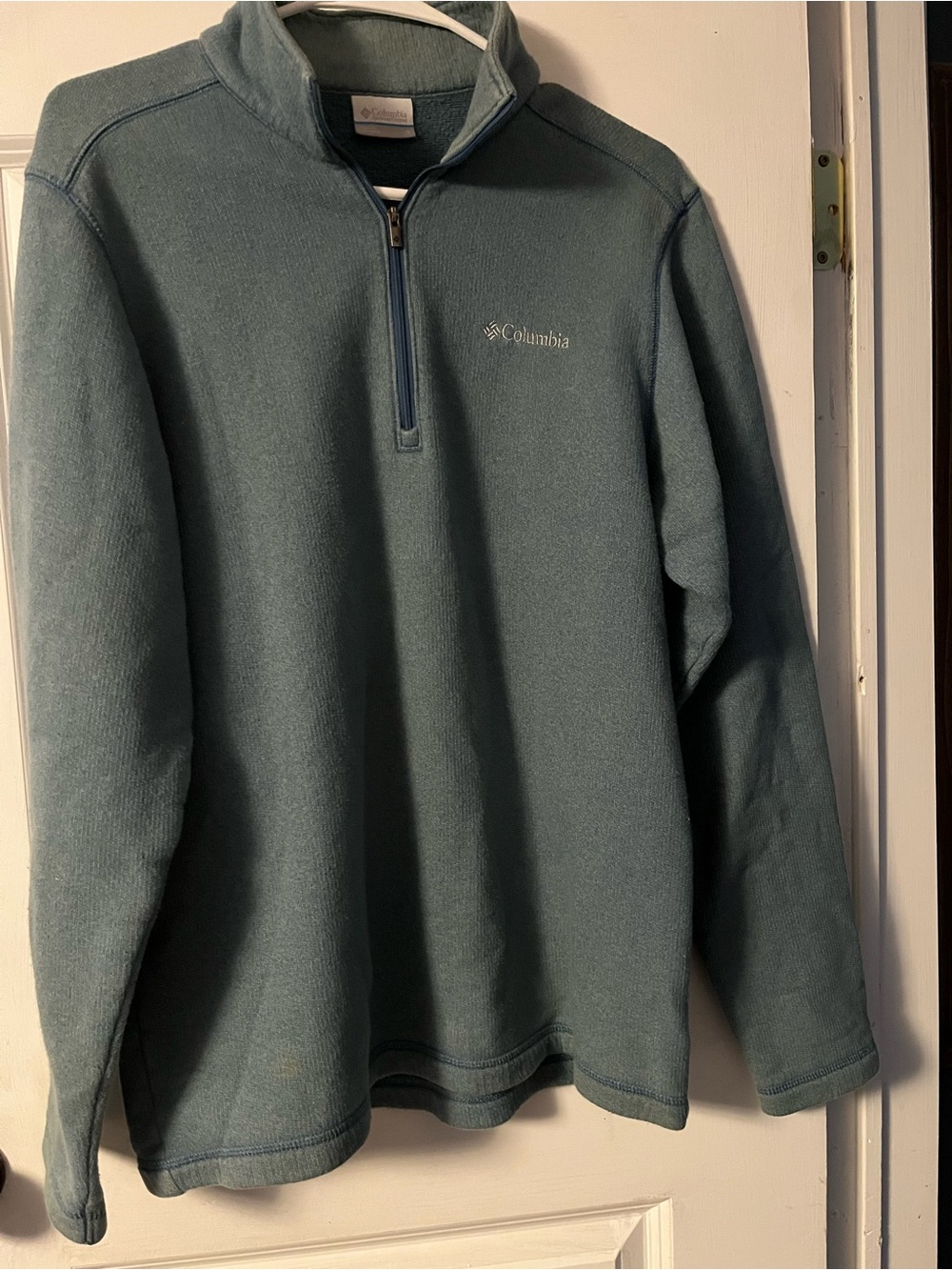 Columbia Men’s Teal Half-Zip Fleece Pullover